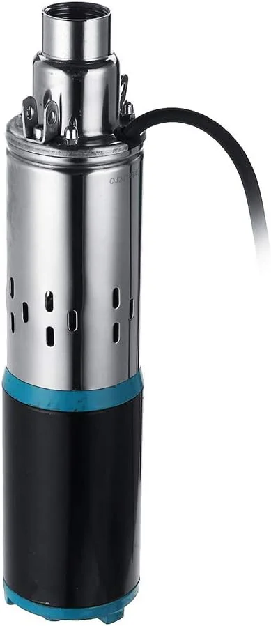 پمپ آب چاه عمیق خورشیدی 48 ولت 220 وات 55 متری DC پیچی شناور برای آبیاری باغ خانه کشاورزی