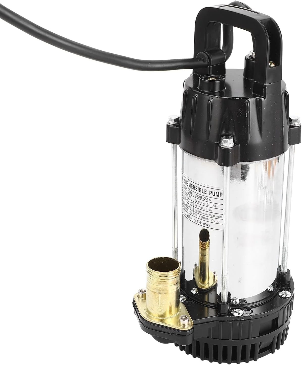 پمپ شناور Torvex، پمپ آب 24 ولت DC با خروجی 1 اینچی و موتور براشلس 220 واتی، جریان 3 متر مکعب در ساعت، ارتفاع 8 متر، پمپ چاه عمیق برای استفاده در مزرعه پمپ شناور Torvex، پمپ آب 24 ولت DC با خروجی 1 اینچی و موتور براشلس 220 واتی، جریان 3 متر مکعب در ساعت، ارتفاع 8 متر، پمپ چاه عمیق برای استفاده در مزرعه