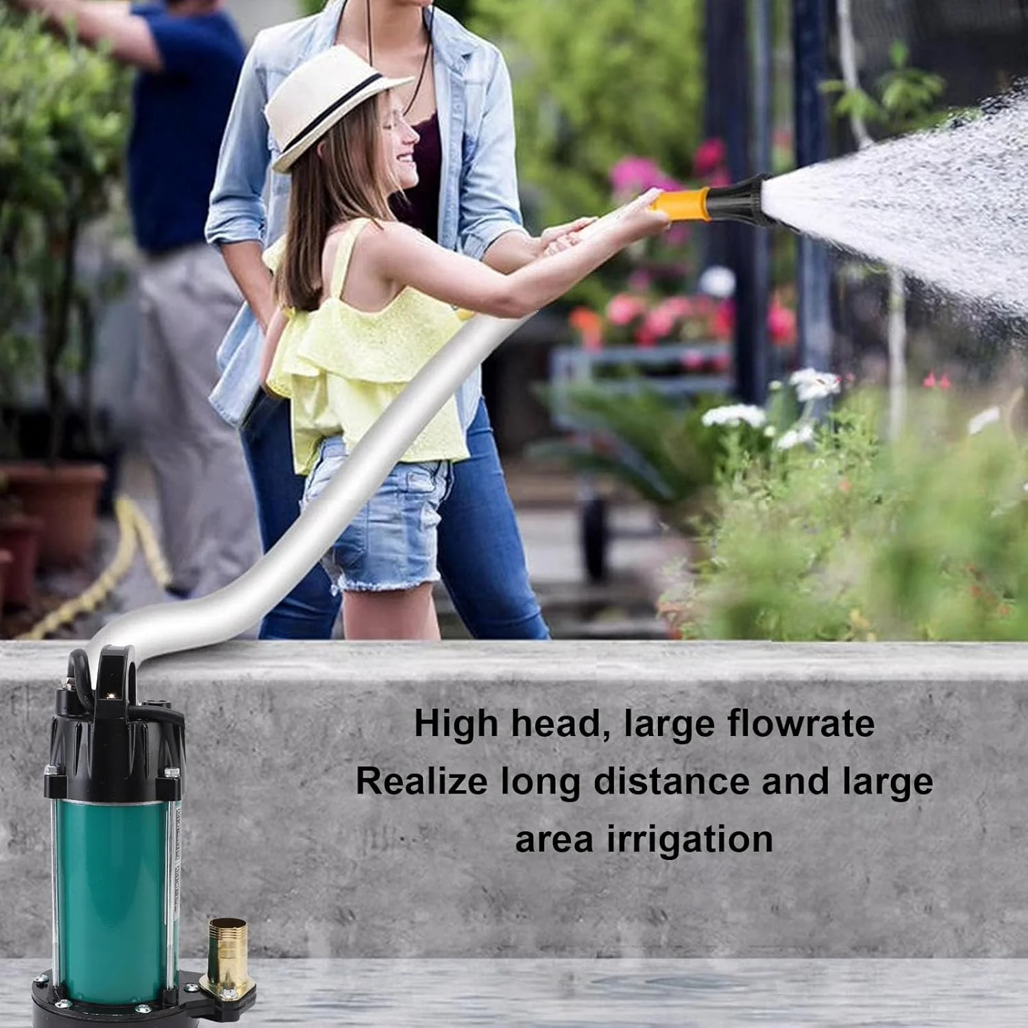 پمپ شناور 1 اینچی با حداکثر ارتفاع 22 متر، 68 لیتر در دقیقه، جریان مستقیم با کابل 7 متری، مناسب برای مصارف صنعتی، کشاورزی، حوضچه و موارد دیگر (DC24V)