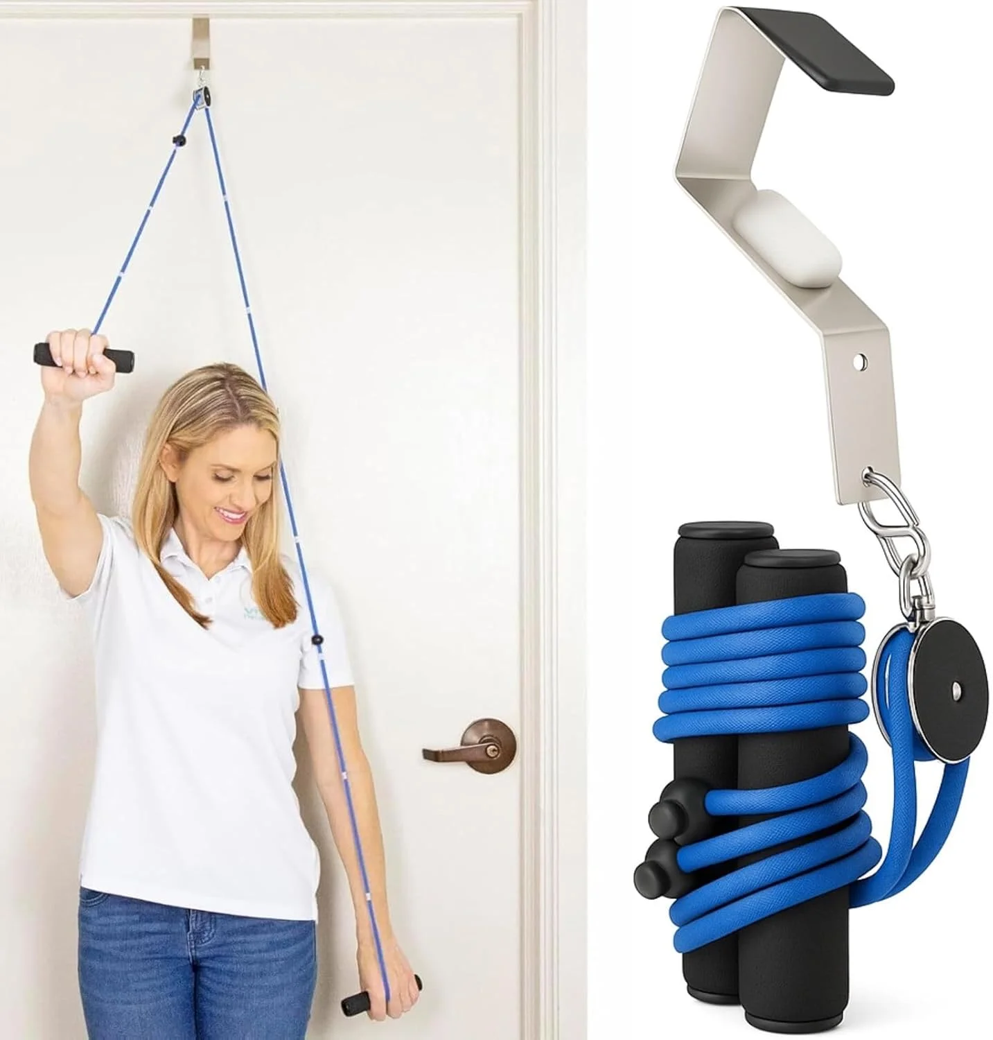 قرقره شانه Vive برای توانبخشی، تمرینات توانبخشی بازو، سیستم تمرین برای شانه یخ زده، فیزیوتراپی، کشش انعطاف پذیری، تقویت دامنه حرکتی - آبی