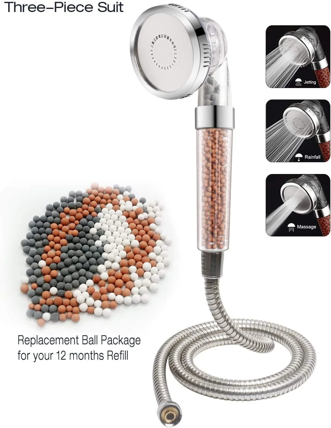 سردوش یونی، سردوش دستی با فشار قوی و صرفه جویی در آب با فیلتر یونی و عملکرد 3 حالته