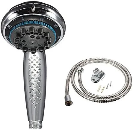 ست دوش دستی حمام کروم 5 حالته با شلنگ 1.5 متری مناسب برای منزل