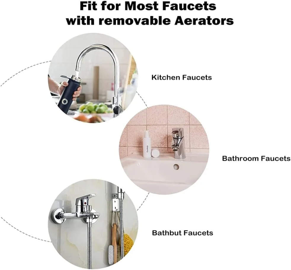 آداپتور شیر آب، دوش دستی، سر دوش دستی ABS برای شیر آب حمام، کیت شلنگ و اسپری سینک خارجی، برای شستشوی مو، دوش حیوانات خانگی، اتاق سرویس بهداشتی آداپتور شیر آب، دوش دستی، سر دوش دستی ABS برای شیر آب حمام، کیت شلنگ و اسپری سینک خارجی، برای شستشوی مو، دوش حیوانات خانگی، اتاق سرویس بهداشتی