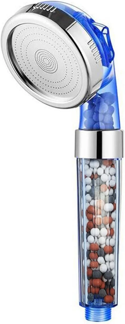 سردوش حمام SIKREA با 3 حالت قابل تنظیم، سردوش دستی حمام، صرفه جویی در آب تحت فشار، فیلتر مواد معدنی آنیونی، سردوش فشار قوی (رنگ: آبی)