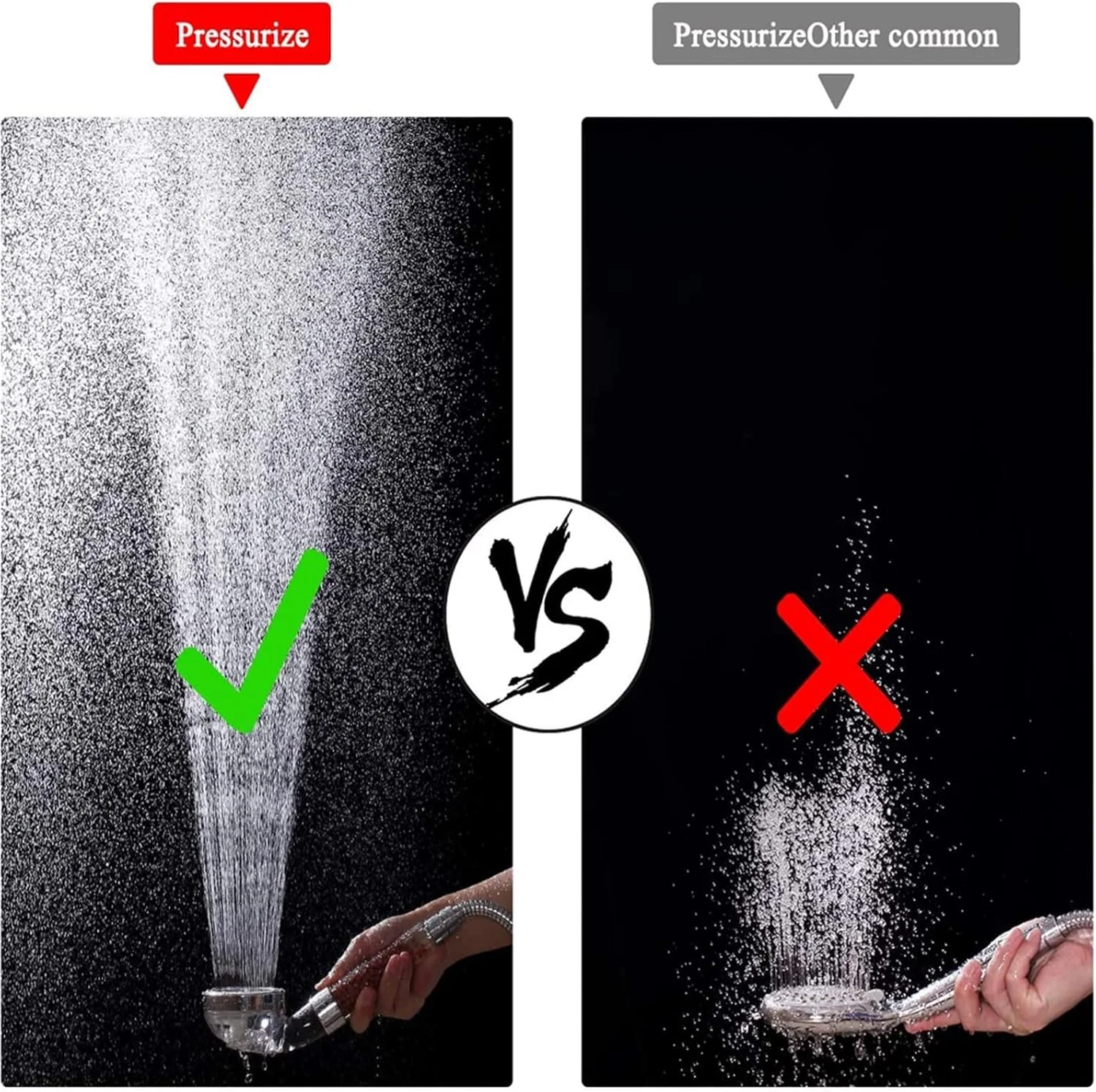 سردوش حمام SIKREA با 3 حالت قابل تنظیم، سردوش دستی حمام، صرفه جویی در آب تحت فشار، فیلتر مواد معدنی آنیونی، سردوش فشار قوی (رنگ: آبی)