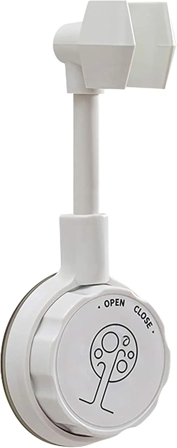 نگهدارنده قابل تنظیم سردوش دستی ABS، نگهدارنده سردوش گرد بدون نیاز به سوراخکاری، سفید