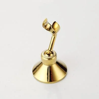 نگهدارنده دوش دستی AETOOL - برنجی جامد، 4 رنگ، نصب دیواری با زاویه قابل تنظیم (طلایی)