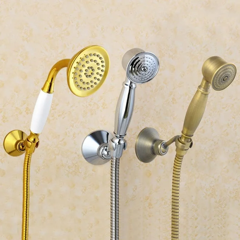 نگهدارنده دوش دستی AETOOL - برنجی جامد، 4 رنگ، نصب دیواری با زاویه قابل تنظیم (طلایی)