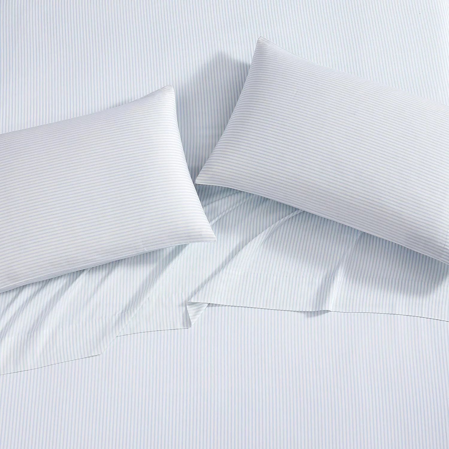 لورا اشلی هوم - ست ملحفه کوئین، ست روتختی پنبه ساتن نرم - دکوری شیک، لطیف و تنفسی (رامونا آبی، کوئین)