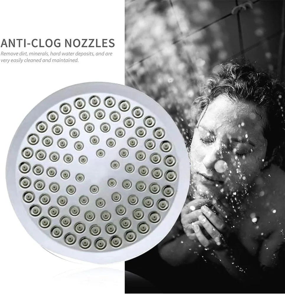 سردوش حمام نقره ای، سردوش دستی فشار قوی با نازل های ضد گرفتگی، عملکرد شستشوی قدرتمند برای تمیز کردن عمیق، شامل شلنگ استیل و پایه دیواری سردوش حمام نقره ای، سردوش دستی فشار قوی با نازل های ضد گرفتگی، عملکرد شستشوی قدرتمند برای تمیز کردن عمیق، شامل شلنگ استیل و پایه دیواری