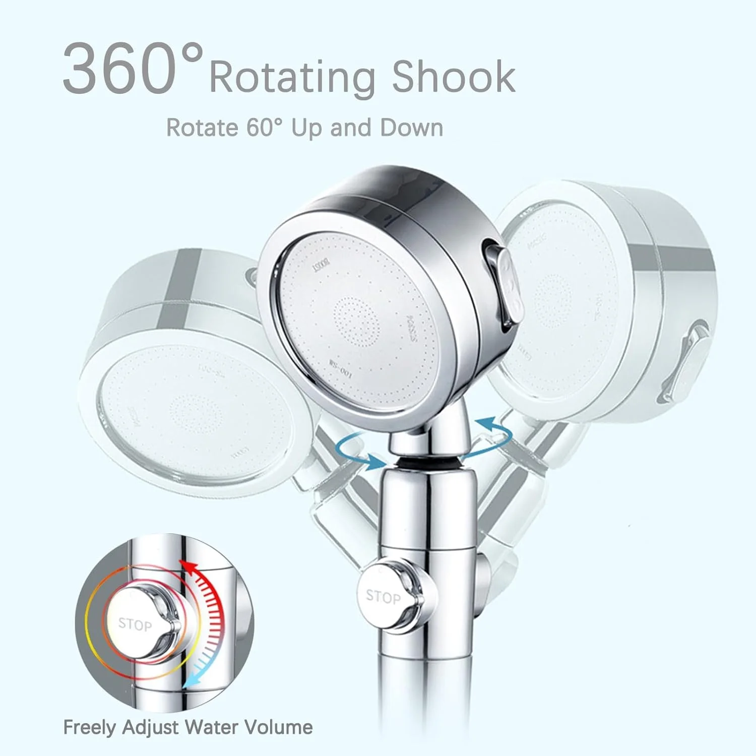 سردوش دستی Aputue، سردوش دستی فشار قوی با دکمه توقف روشن/خاموش، 3 حالت پاشش، سردوش حمام قابل جدا شدن با فیلترهای پنبه ای (مشکی) سردوش دستی Aputue، سردوش دستی فشار قوی با دکمه توقف روشن/خاموش، 3 حالت پاشش، سردوش حمام قابل جدا شدن با فیلترهای پنبه ای (مشکی)