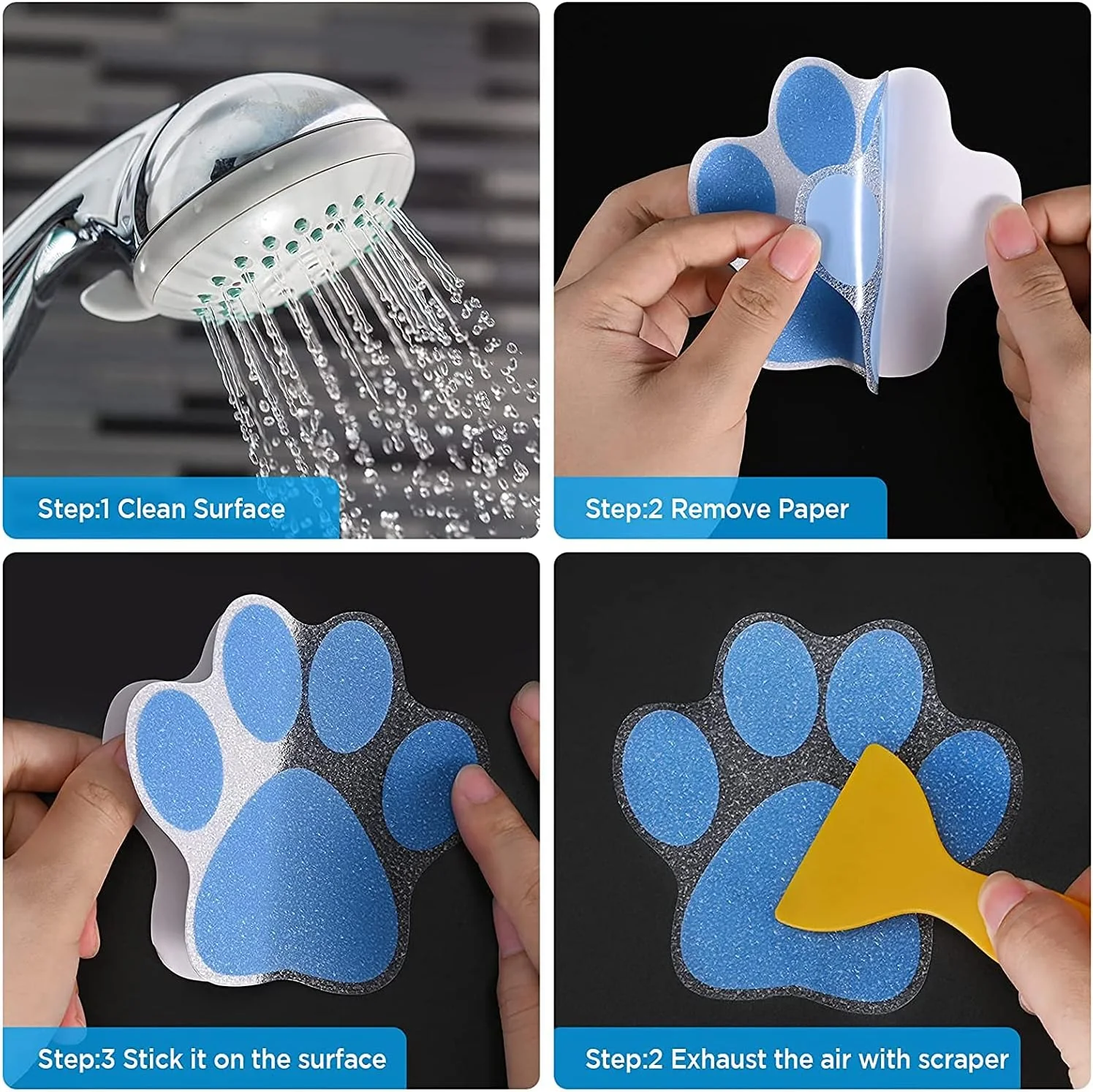 سردوش حمام فشار قوی BaiBnn با توپ های فیلتر، پلاستیک ABS، دستی جداشدنی، آبی، صرفه جویی در آب