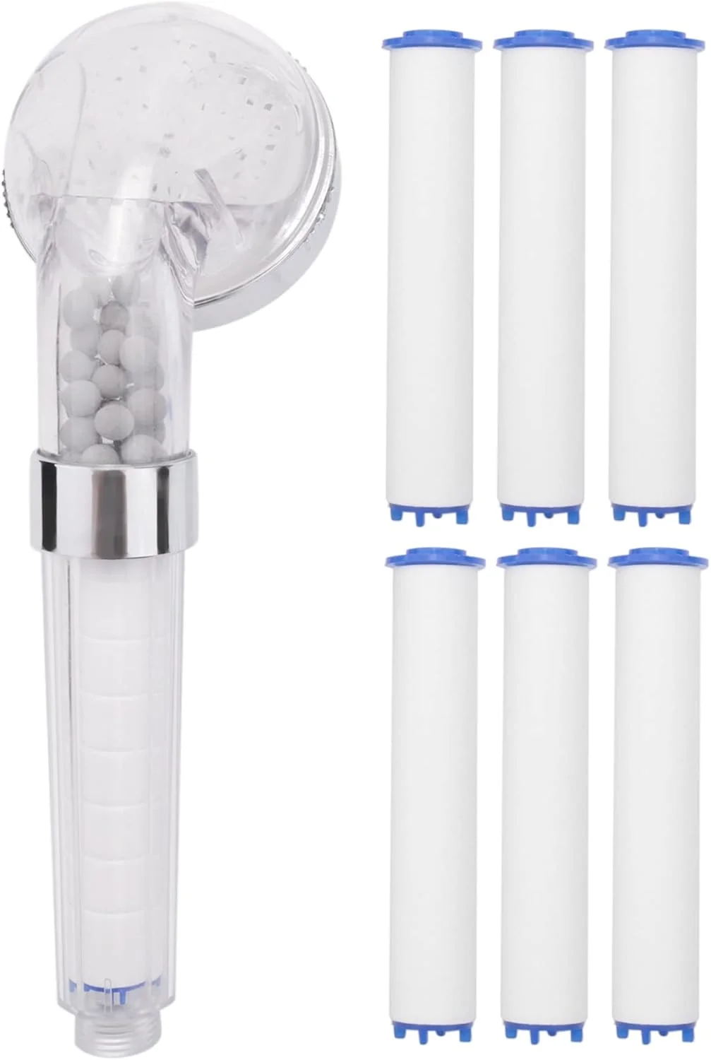 سردوش دستی حمام با قابلیت صرفه جویی در آب به همراه 6 فیلتر، فشار قوی و قابل حمل سردوش دستی حمام با قابلیت صرفه جویی در آب به همراه 6 فیلتر، فشار قوی و قابل حمل