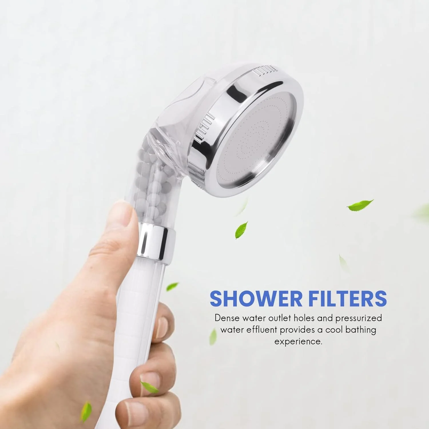 سردوش دستی حمام با قابلیت صرفه جویی در آب به همراه 6 فیلتر، فشار قوی و قابل حمل