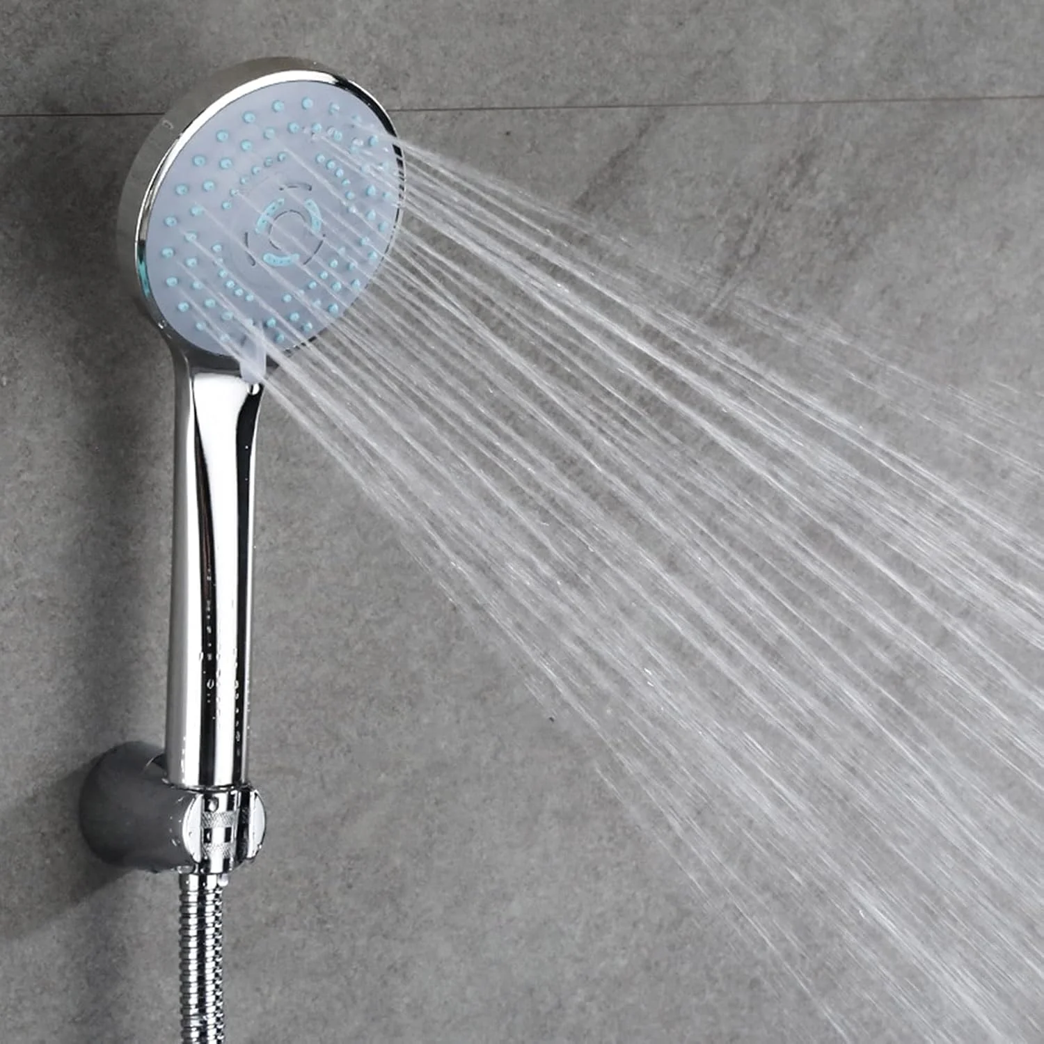 ست دوش حمام لوکس، سیستم دوش دیواری با روکش کروم و سردوش دستی