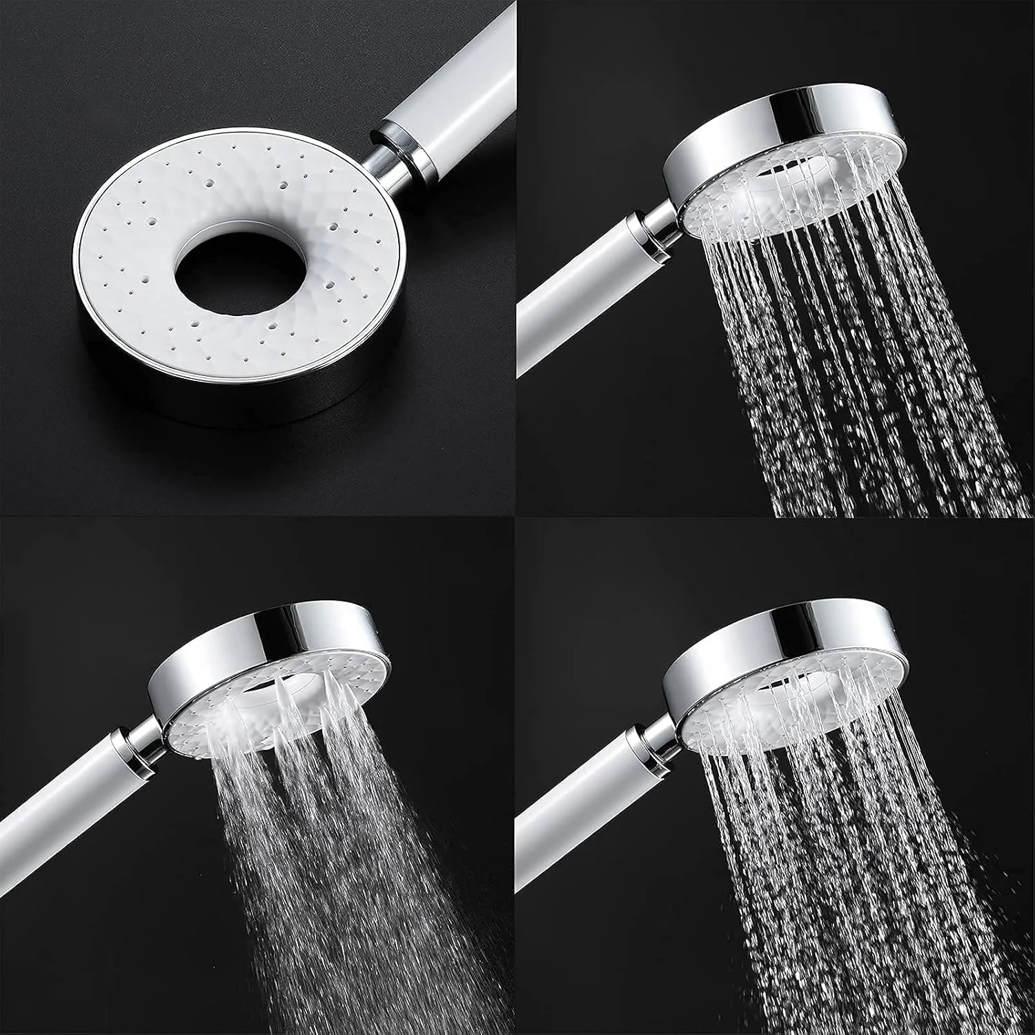 مجموعه سر دوش چند منظوره دستی برای حمام، توالت و اتاق دوش، سر دوش دستی ABS، سر دوش بارانی، سر دوش ماساژ اسپا، سر دوش دستی گرد با شلنگ دوش و نگهدارنده دوش، سفید مجموعه سر دوش چند منظوره دستی برای حمام، توالت و اتاق دوش، سر دوش دستی ABS، سر دوش بارانی، سر دوش ماساژ اسپا، سر دوش دستی گرد با شلنگ دوش و نگهدارنده دوش، سفید