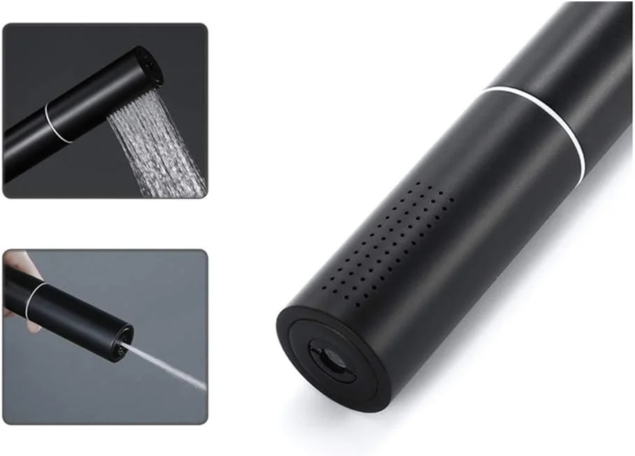 دوش دستی حمام HXSMK، سردوش دستی گرد قابل حمل 2 حالته، مشکی دوش دستی حمام HXSMK، سردوش دستی گرد قابل حمل 2 حالته، مشکی