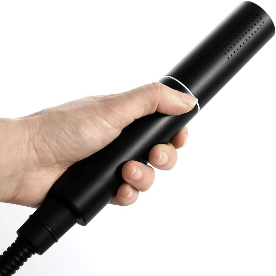 دوش دستی حمام HXSMK، سردوش دستی گرد قابل حمل 2 حالته، مشکی