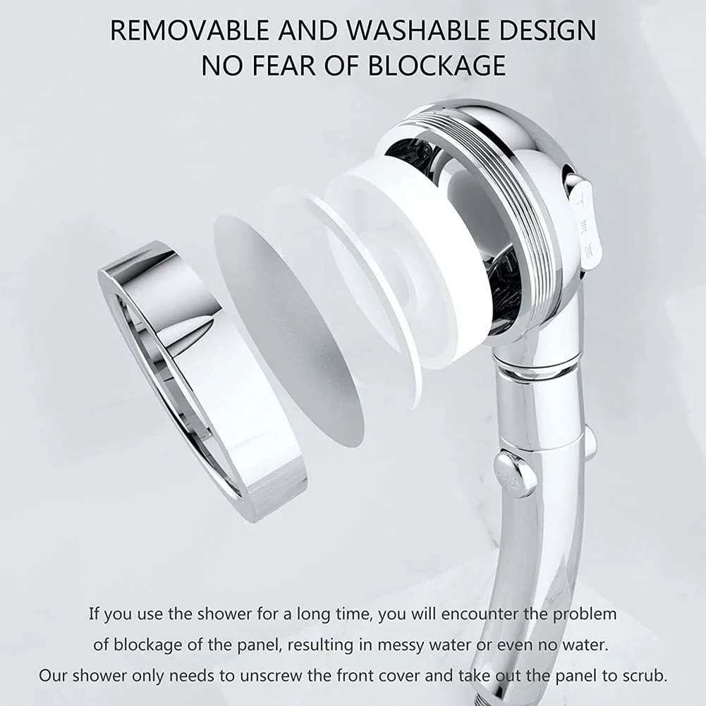 سردوش دستی حمام، سردوش دستی مدرن تقویت کننده آب سه سرعته، برای تجربه دوش گرفتن نهایی (رنگ: طلایی) سردوش دستی حمام، سردوش دستی مدرن تقویت کننده آب سه سرعته، برای تجربه دوش گرفتن نهایی (رنگ: طلایی)