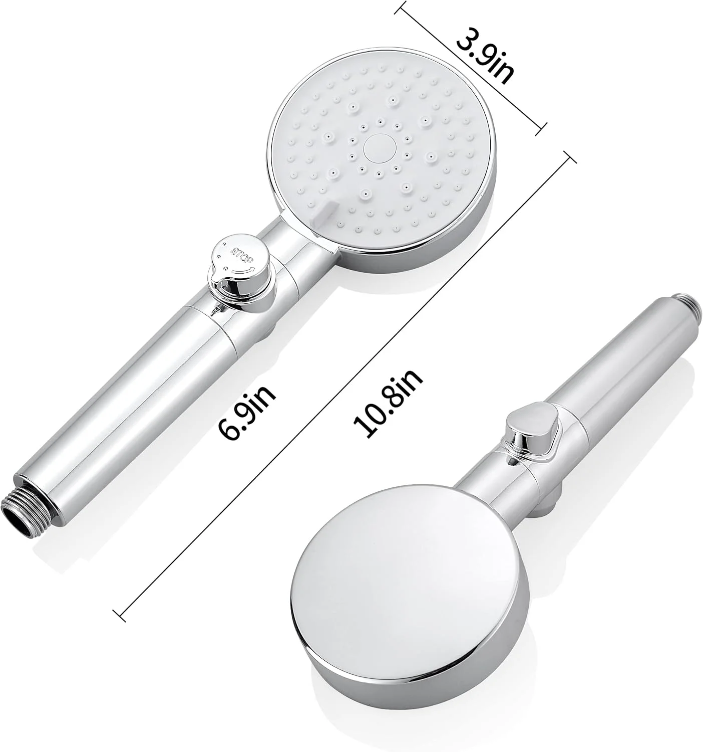 سردوش حمام فشار قوی با حالت توقف، اسپری سردوش دستی 5 حالته با شلنگ استیل 79 اینچی، جایگزین سردوش دستی حمام با جریان بالا