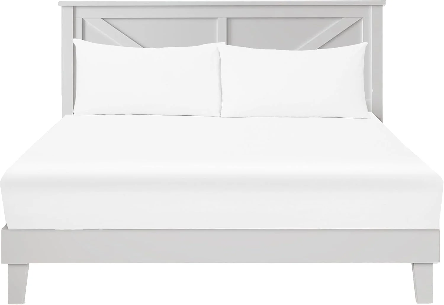 ست سه تکه ملحفه کش‌دار سیستا ذن، کیفیت عالی، TC 250، غنی از پنبه، تمام کش، جیب عمیق 30 سانتی‌متری، فوق‌العاده نرم، تنفس‌پذیر، مقاوم در برابر چروک (1 عدد ملحفه کش‌دار دو نفره 140x200 سانتی‌متر + 2 عدد روبالشتی) (سفید، دو نفره)