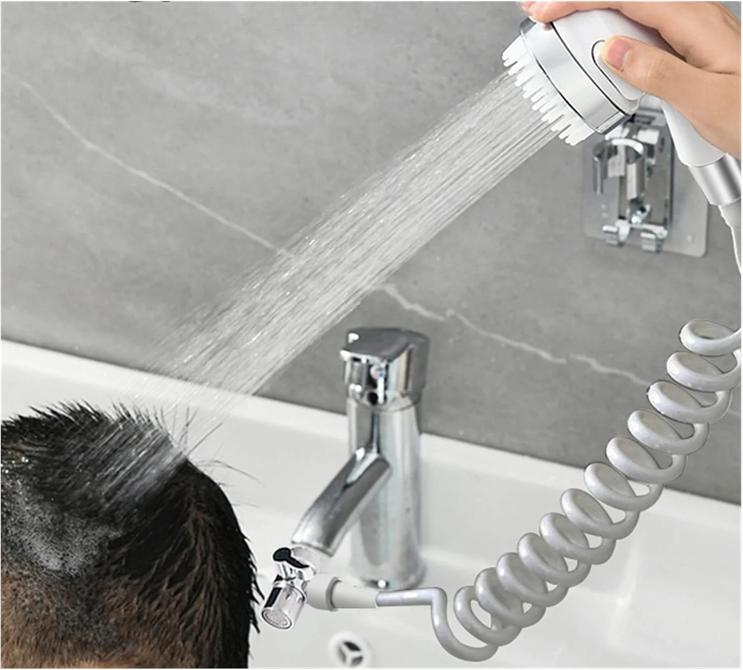 سردوش دستی ماساژور با فشار آب قوی و صرفه جویی در آب، مناسب حیوانات خانگی، آرایشگاه ها و حمام