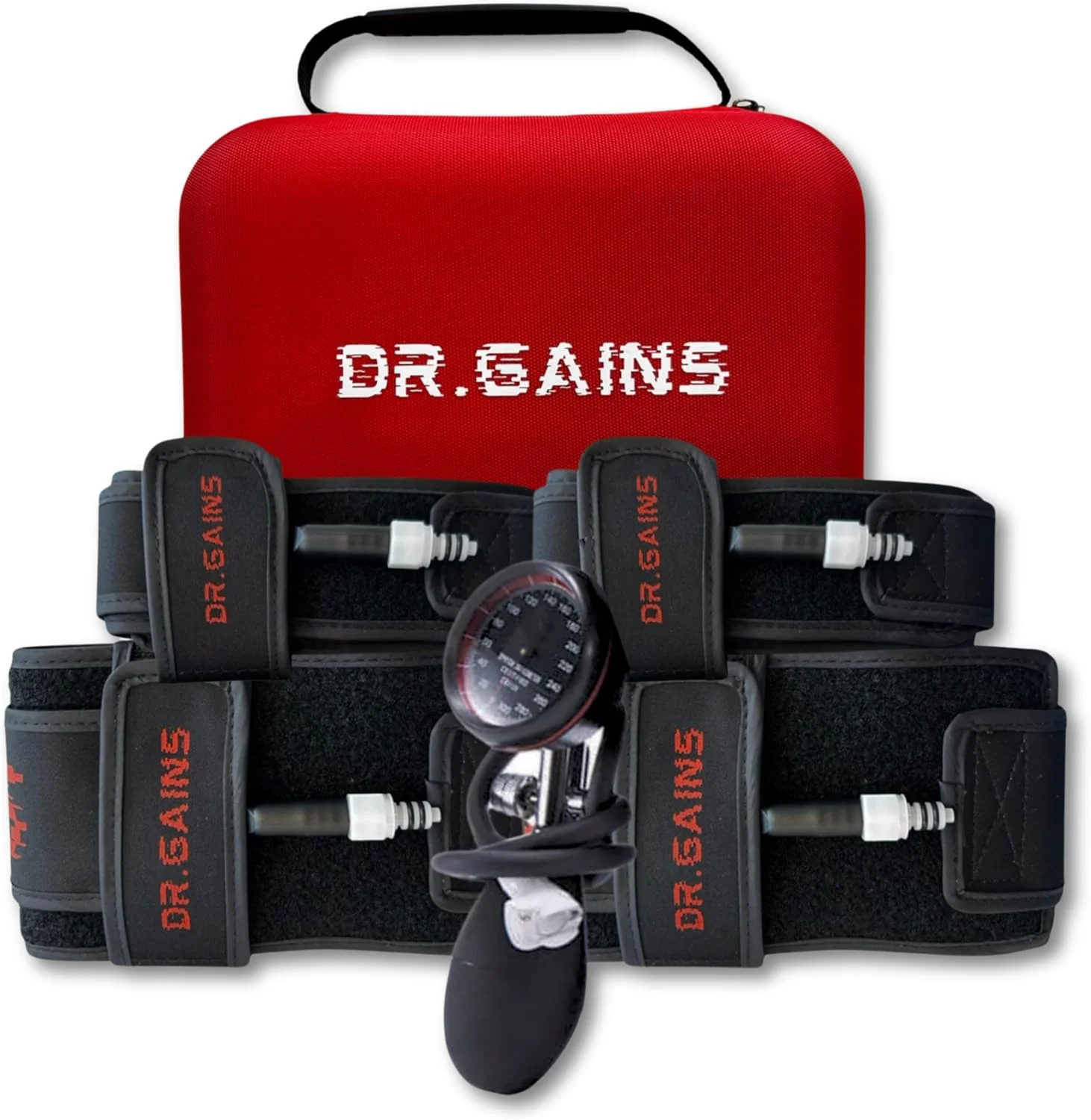 Dr. Gains BFR Pro 2.0 | بازوبندهای محدود کننده جریان خون بادی حرفه ای برای تمرین انسدادی و وزنه برداری