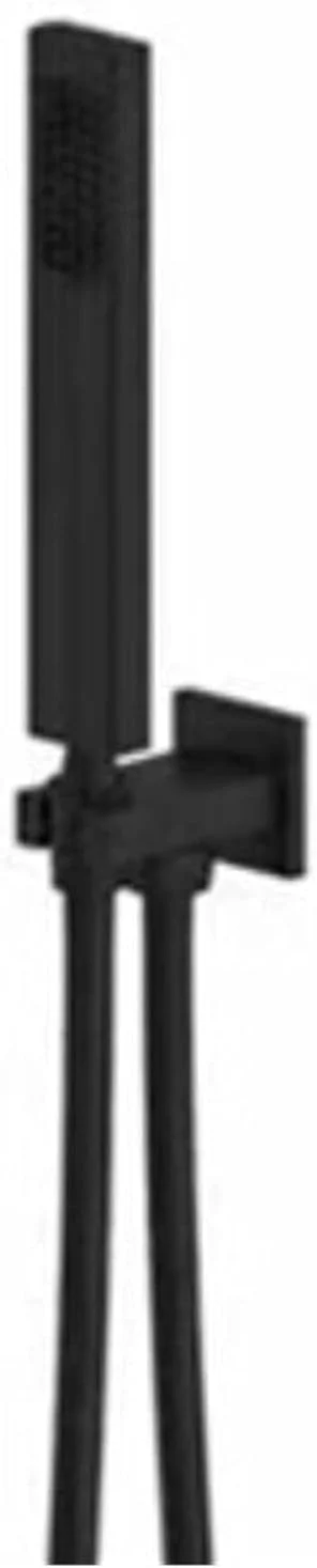 سردوش دستی برنجی مشکی مات CAFDTGERC به همراه نگهدارنده برنجی و شلنگ 1.5 متری مدل BL0022 Jingxin