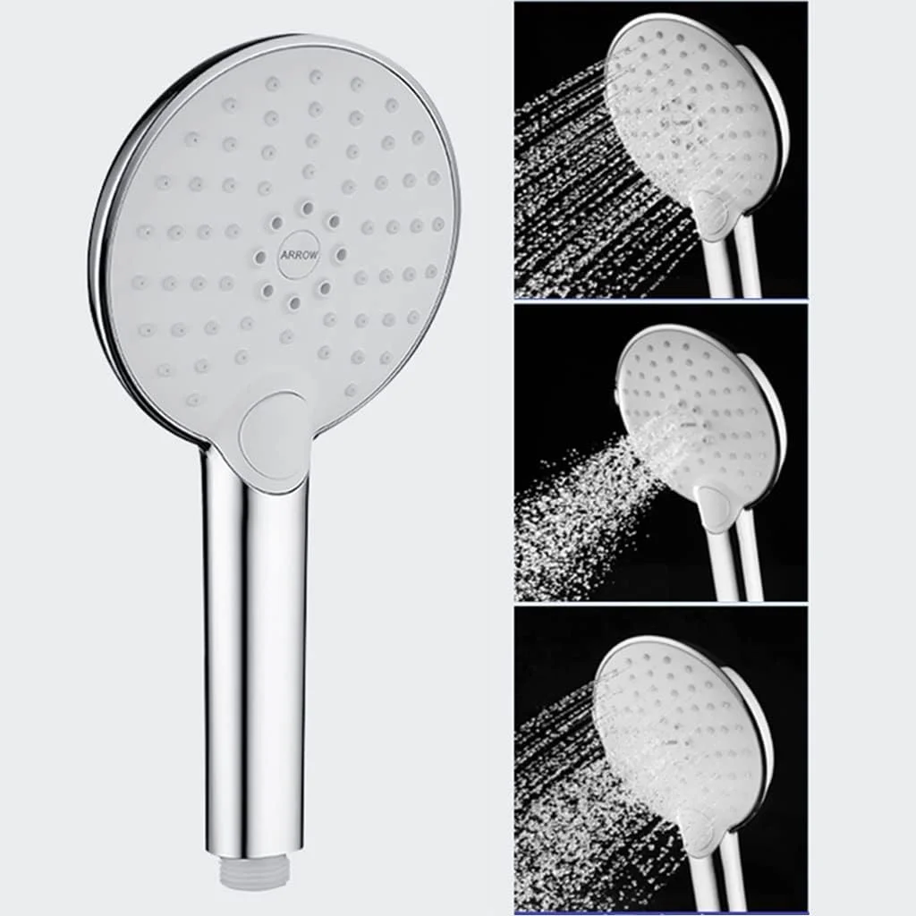 مجموعه سر دوش حمام جداشدنی، 3 حالت اسپری، سر دوش دستی برای استفاده خانگی، سر دوش، توقف آب با یک دکمه، آبکاری