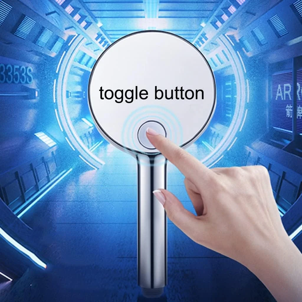 مجموعه سر دوش حمام جداشدنی، 3 حالت اسپری، سر دوش دستی برای استفاده خانگی، سر دوش، توقف آب با یک دکمه، آبکاری