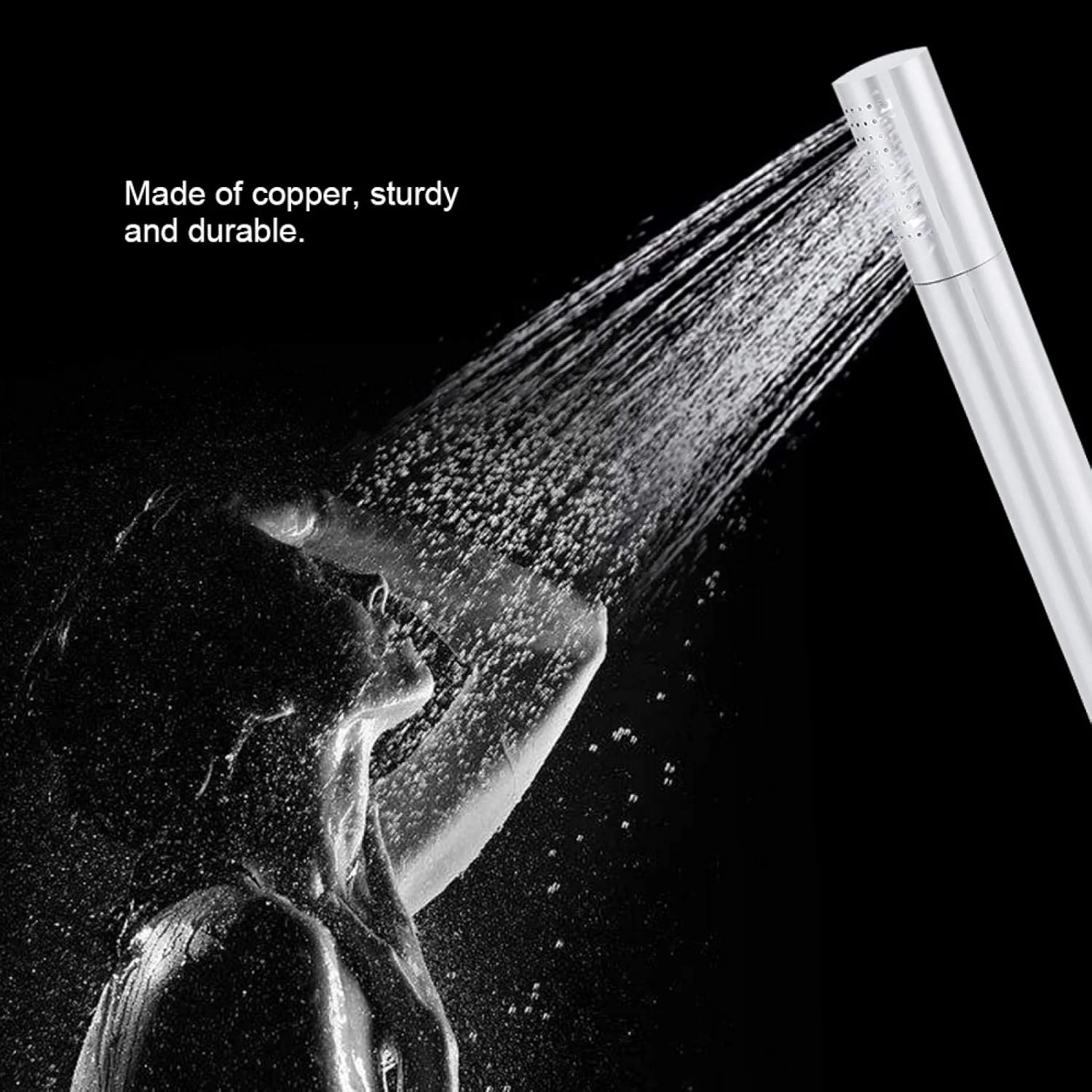 دوش دستی استوانه‌ای صیقلی بادوام و جداشدنی برای حمام