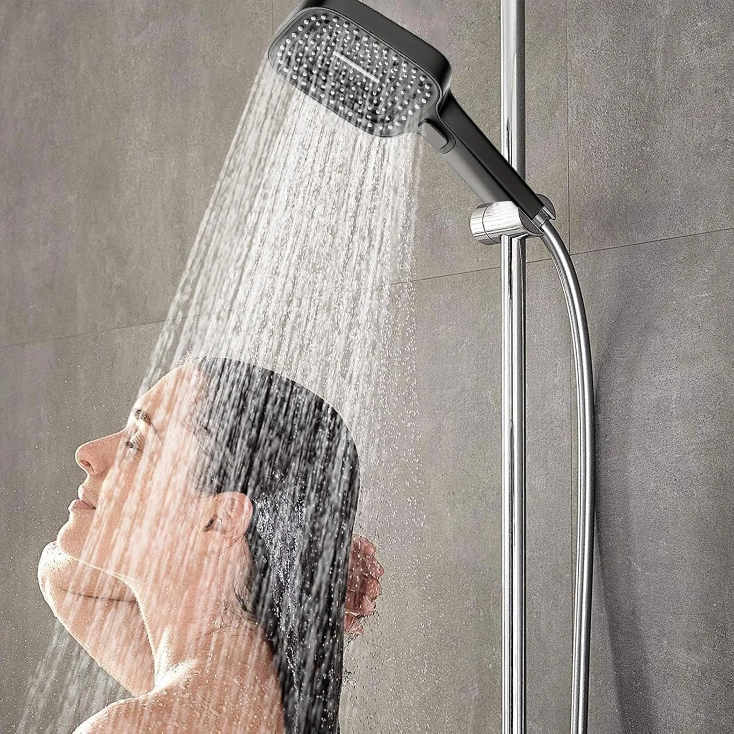 سردوش حمام فشار قوی، سردوش دستی مربعی فشار قوی، لوازم جانبی حمام با حالت های مختلف برای هتل آپارتمان خانه وان خوابگاه کودکان بزرگسالان حیوانات خانگی نظافت