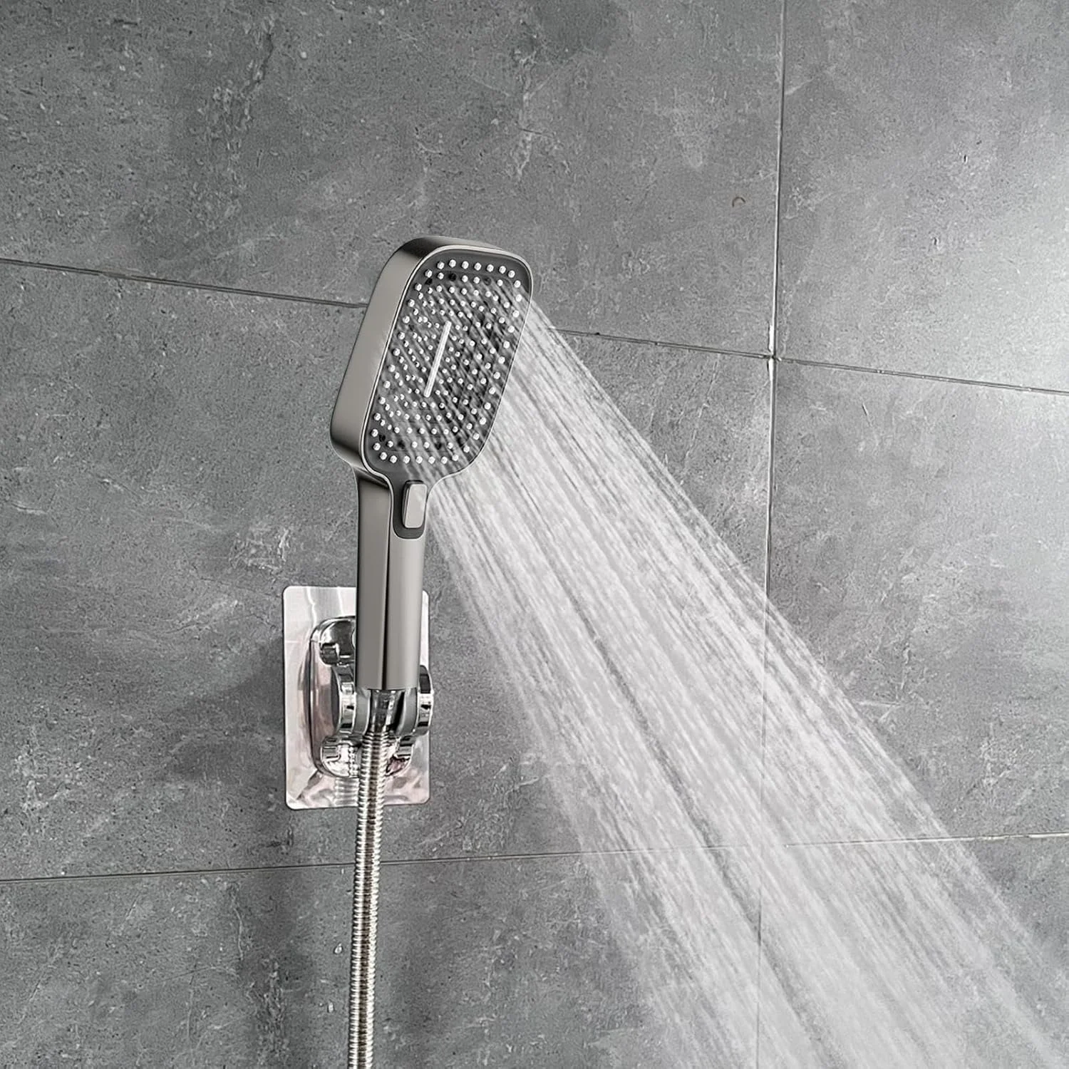 سردوش دستی، سردوش مربعی قدرتمند با فشار بالا - اسپری آب چند حالته برای خانه، هتل، آپارتمان، خوابگاه، خانواده، بزرگسالان، کودکان، حیوانات خانگی، حمام کردن، دوش گرفتن و تمیز کردن