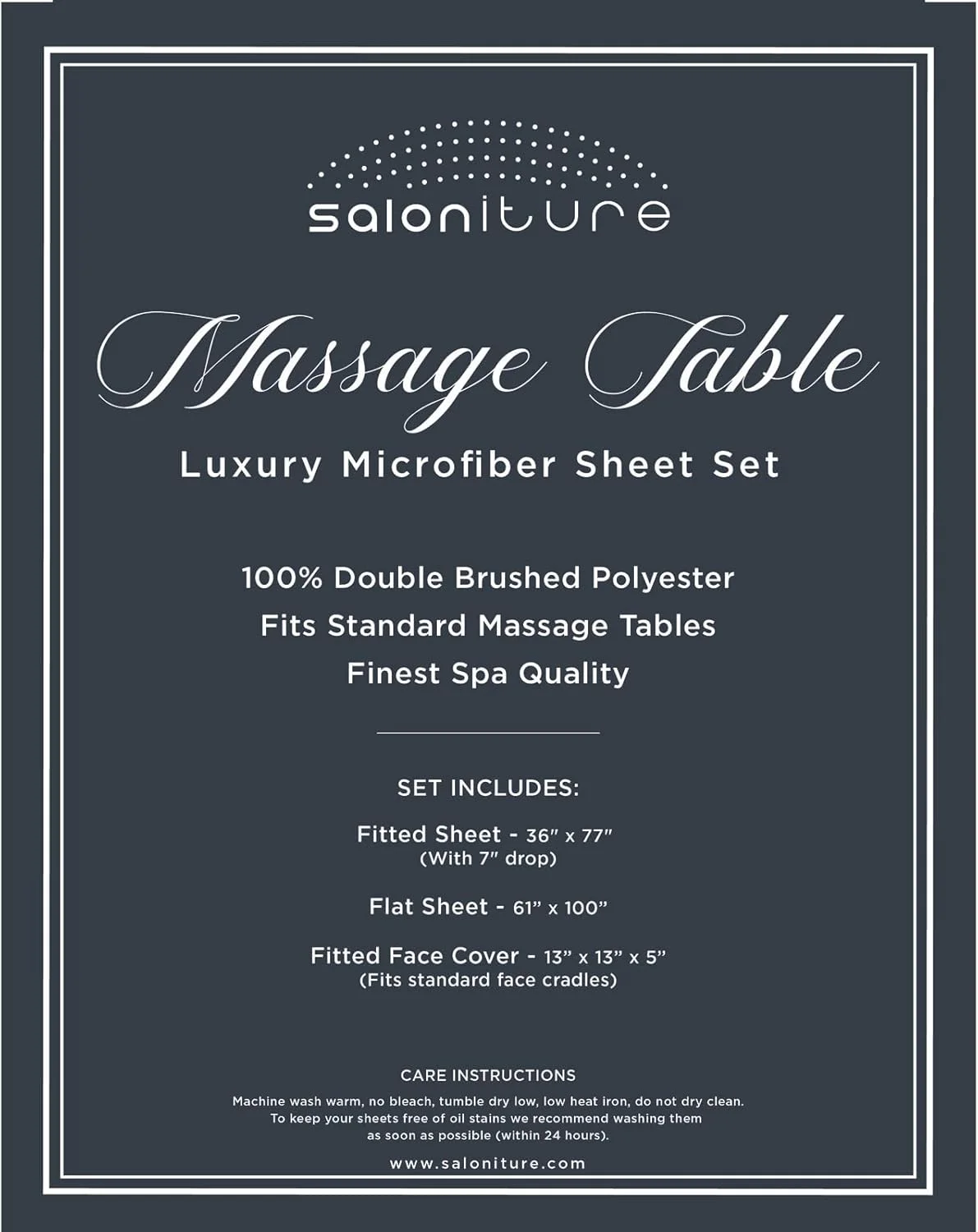 ست ملحفه ماساژ 3 تکه میکروفایبر سالنیتور - روکش تخت صورت درجه یک - شامل ملحفه تخت و ملحفه کش دار با روکش جای صورت - قهوه ای شنی