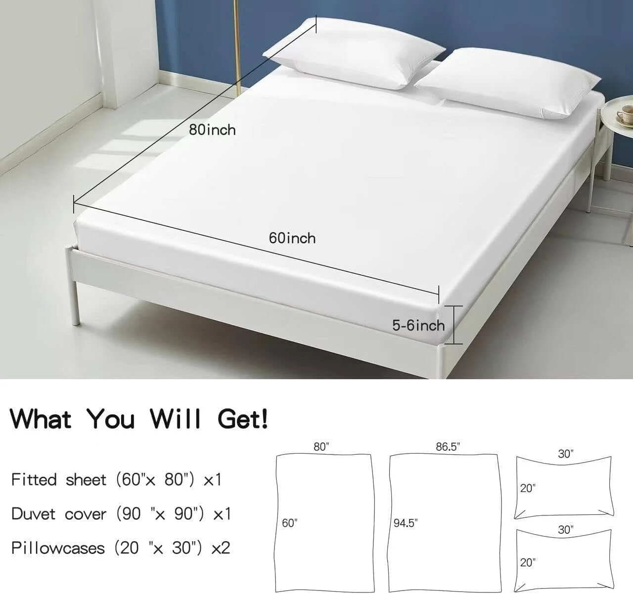 ملحفه های یکبار مصرف سانجاک، روکش ملافه مسافرتی، ملحفه قابل حمل و ست روبالشی برای هتل ها و مسافرت ها (سایز کینگ)