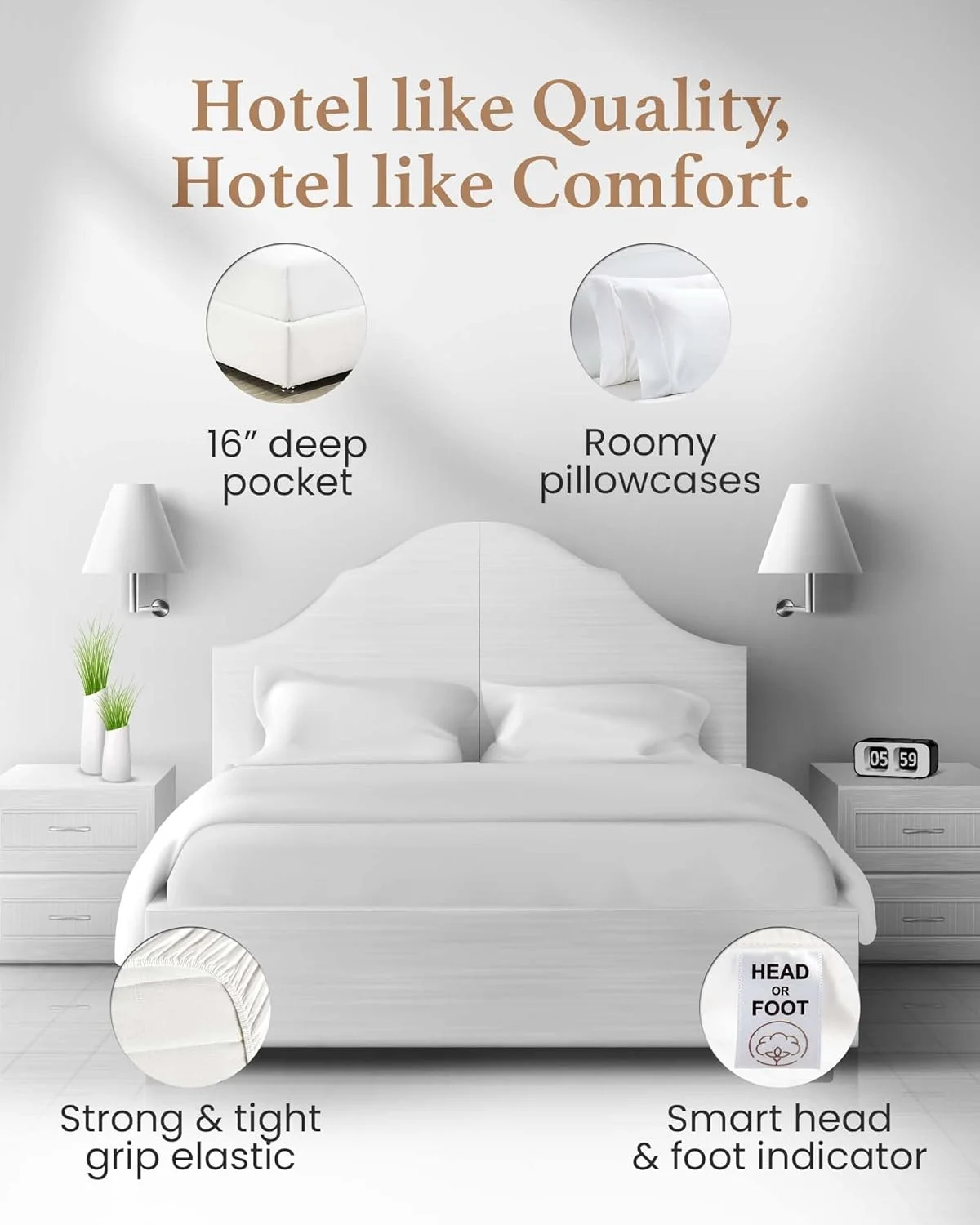 ست ملحفه کینگ اسپیلیت برای تخت قابل تنظیم، ملحفههای لوکس، ملحفههای پنبهای 1000 نخ، ست ملحفه کینگ اسپیلیت 5 تکه 100% پنبه، ملحفههای ساتن، 2 ملحفه کشدار - جیب عمیق 16 اینچی، سفید ست ملحفه کینگ اسپیلیت برای تخت قابل تنظیم، ملحفههای لوکس، ملحفههای پنبهای 1000 نخ، ست ملحفه کینگ اسپیلیت 5 تکه 100% پنبه، ملحفههای ساتن، 2 ملحفه کشدار - جیب عمیق 16 اینچی، سفید