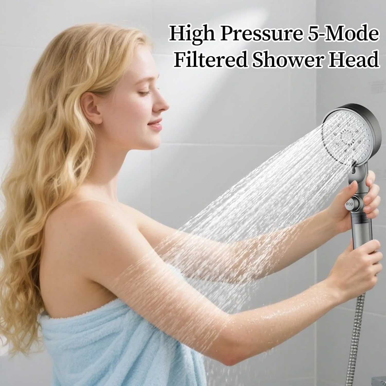 سردوش فیلتردار - سردوش فیلتردار با 5 حالت پاشش به همراه شلنگ و پایه، مناسب برای آب سخت، مناسب برای حمام، منزل، آپارتمان، مسافرت، هتل و اسپا سردوش فیلتردار - سردوش فیلتردار با 5 حالت پاشش به همراه شلنگ و پایه، مناسب برای آب سخت، مناسب برای حمام، منزل، آپارتمان، مسافرت، هتل و اسپا