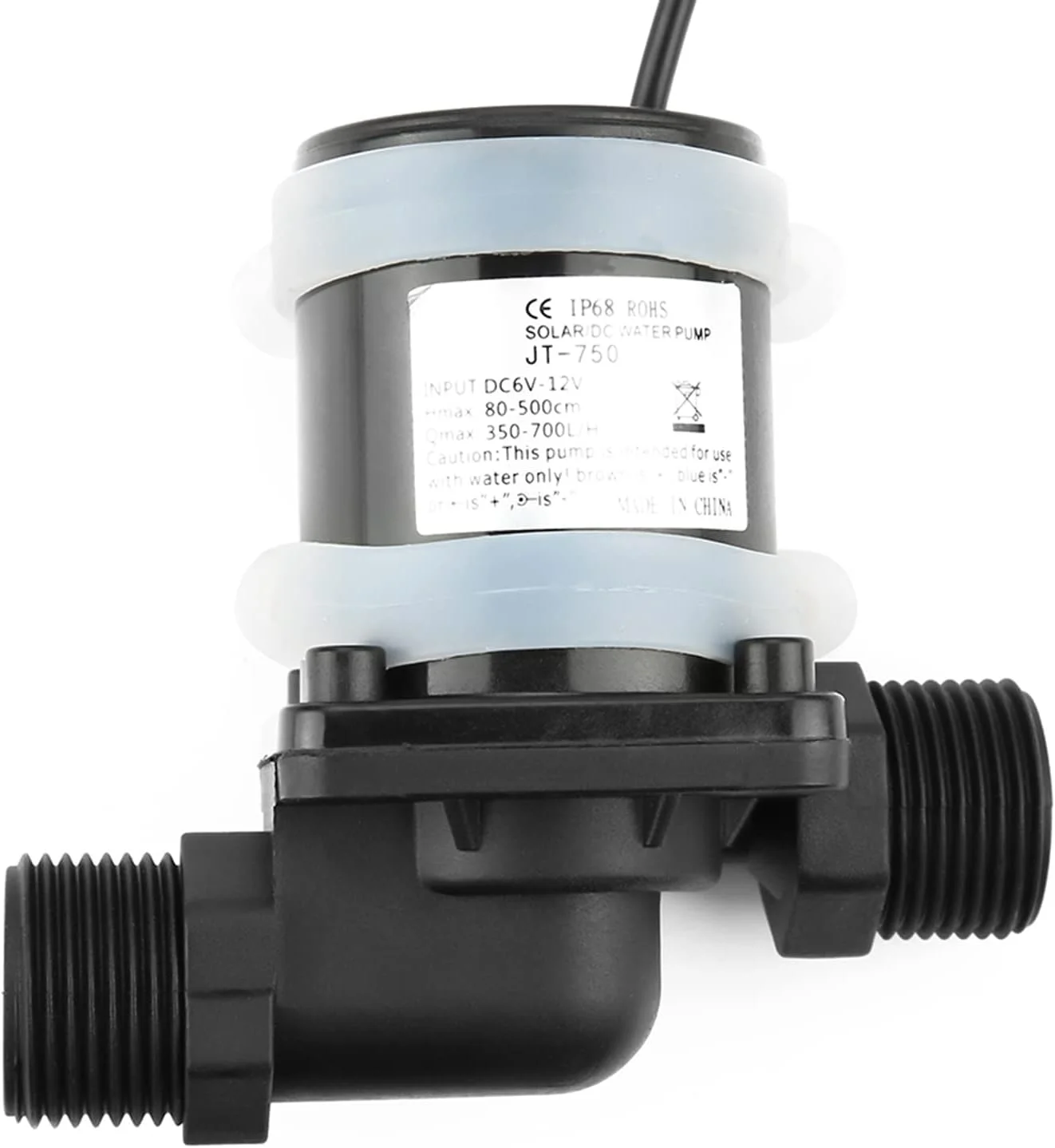 پمپ سیرکولاسیون کوچک DC، پمپ سیرکولاسیون آب گرم کوچک خطی 100 درجه سانتیگراد 12 ولت -40 درجه سانتیگراد ~ 100 درجه سانتیگراد