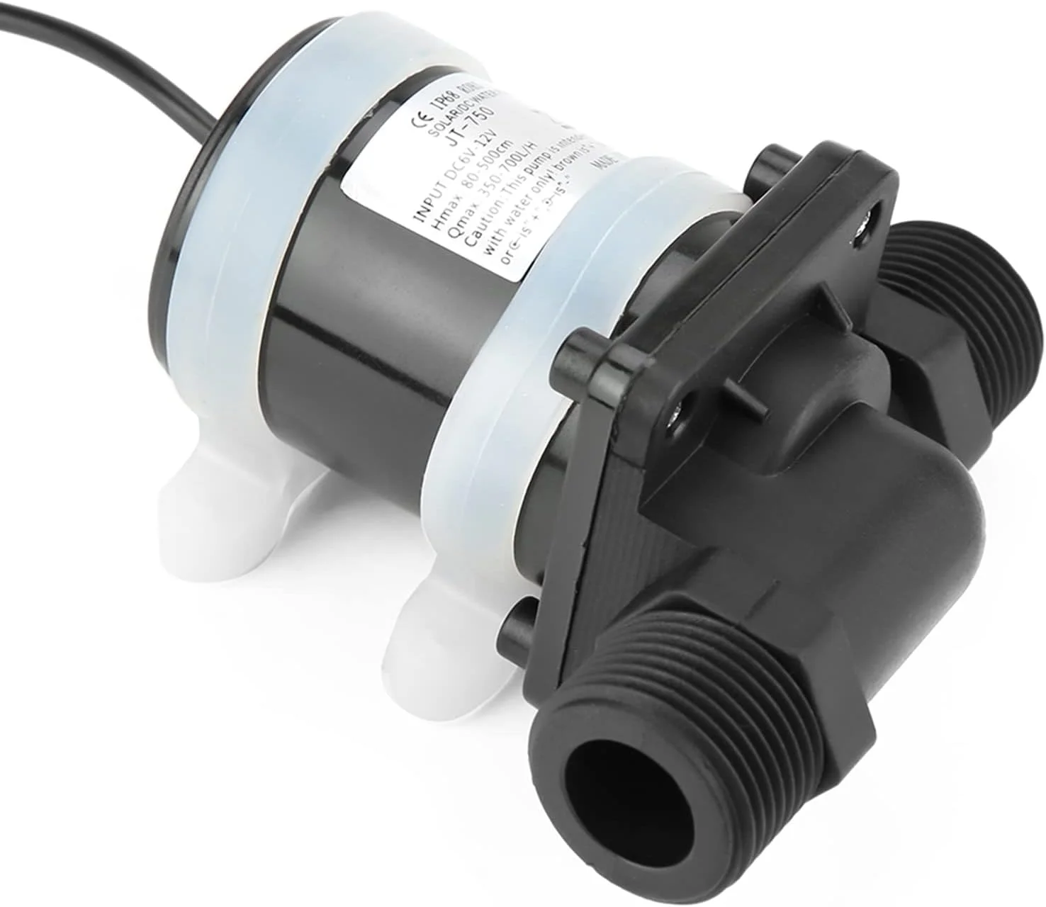 پمپ سیرکولاسیون کوچک DC، پمپ سیرکولاسیون آب گرم کوچک خطی 100 درجه سانتیگراد 12 ولت -40 درجه سانتیگراد ~ 100 درجه سانتیگراد