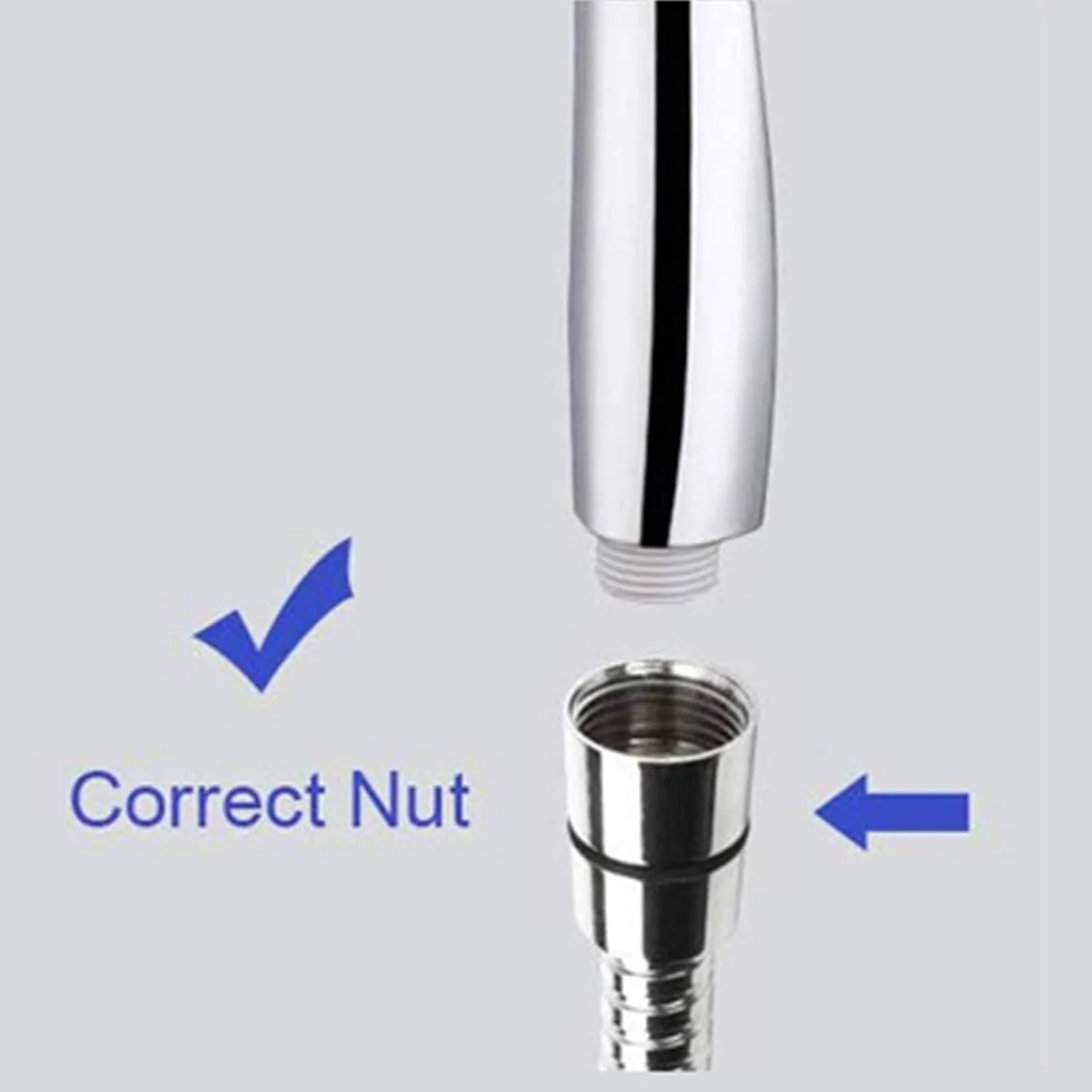 ست دوش حمام بارانی Eacam شامل سردوش بارانی 8 اینچی و سردوش دستی با 3 حالت پاشش، شلنگ، پایه و سه راهی، روکش کروم براق و فشار قوی