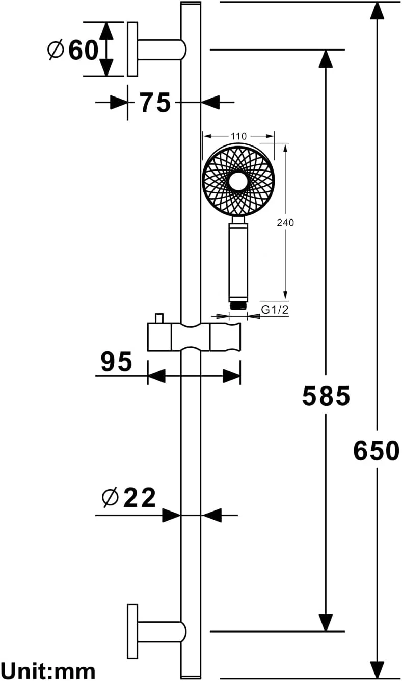 EDFGVDFSS سردوشی دستی کروم با کیت میله لغزنده، مجموعه سردوش های دستی برنجی جهانی سردوش فشار قوی با شلنگ دوش استیل ضد زنگ 1.5 متری EDFGVDFSS سردوشی دستی کروم با کیت میله لغزنده، مجموعه سردوش های دستی برنجی جهانی سردوش فشار قوی با شلنگ دوش استیل ضد زنگ 1.5 متری