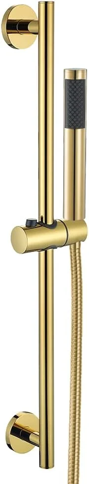 مجموعه دوش دستی EDFGVDFSS با میله لغزنده، ست دوش دستی برنجی یونیورسال، سر دوش فشار قوی با شلنگ دوش استیل ضد زنگ 1.5 متری، کروم