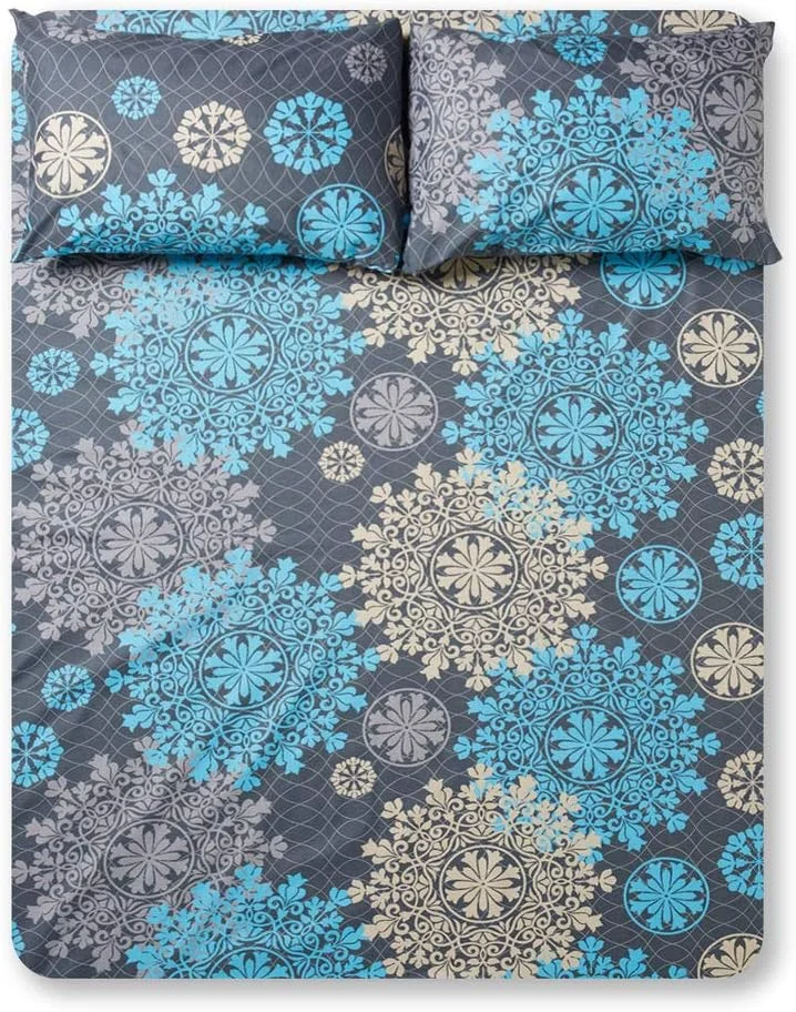 ست ملحفه چاپی ریشا هوم، نخ پنبه ۱۸۰، سایز کوئین (۱ ملحفه + ۲ روبالشتی)، طرح اسلو طوسی، ۳ تکه، ۲۴۰x۲۵۴ سانتی متر ست ملحفه چاپی ریشا هوم، نخ پنبه ۱۸۰، سایز کوئین (۱ ملحفه + ۲ روبالشتی)، طرح اسلو طوسی، ۳ تکه، ۲۴۰x۲۵۴ سانتی متر