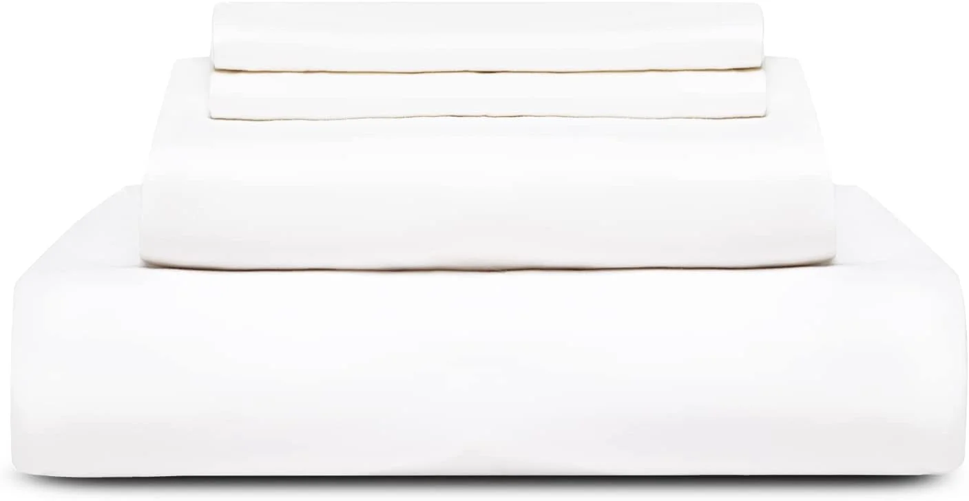 ست ملحفه سه تکه ریشا هوم، سایز یک نفره، رنگ سفید | شامل 1 ملحفه کش‌دار - 120x200+20 سانتی‌متر، 2 روبالشی - 50x75 سانتی‌متر | الیاف میکروفایبر ضد حساسیت برای استفاده در تمام طول سال.