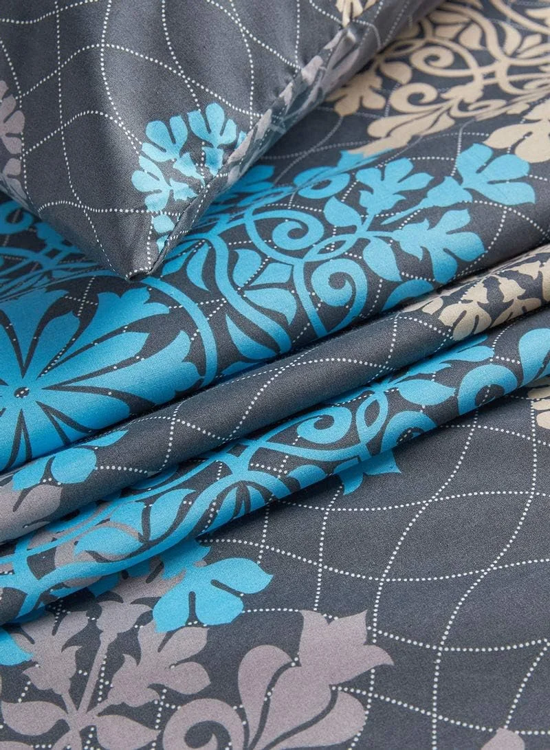 ست ملحفه چاپی ریشا هوم با تراکم بافت 180، جنس پنبه | سایز یک نفره (1 ملحفه + 1 روبالشی) طرح اسلو طوسی | 2 تکه | 147x240 سانتی متر ست ملحفه چاپی ریشا هوم با تراکم بافت 180، جنس پنبه | سایز یک نفره (1 ملحفه + 1 روبالشی) طرح اسلو طوسی | 2 تکه | 147x240 سانتی متر