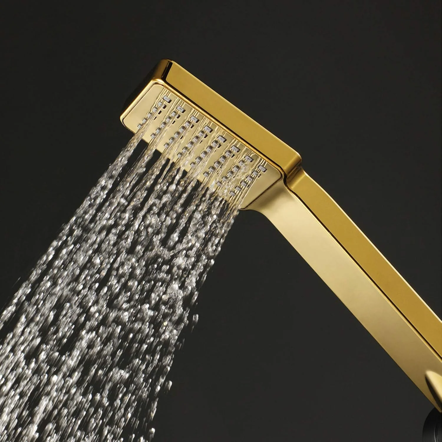 دوش دستی فشار قوی، سر دوش دستی مربعی با اسپری قوی، دوش دستی جداشدنی و قابل شستشو، لوازم جانبی دوش حمام، رزگلد