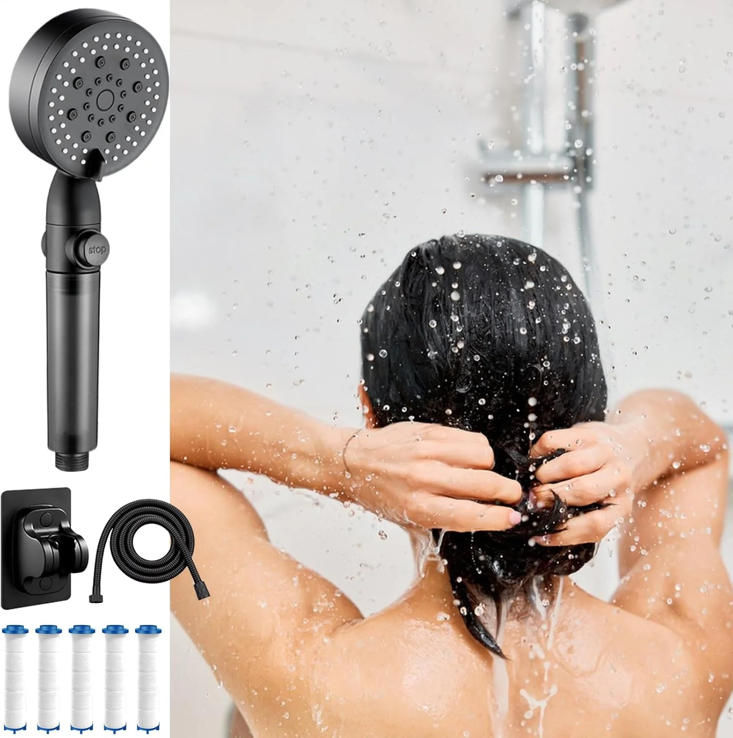 سری دوش فیلتردار | سری دوش دستی، سر دوش حمام مناسب پسران دختران خوابگاه کمپینگ و کاروان