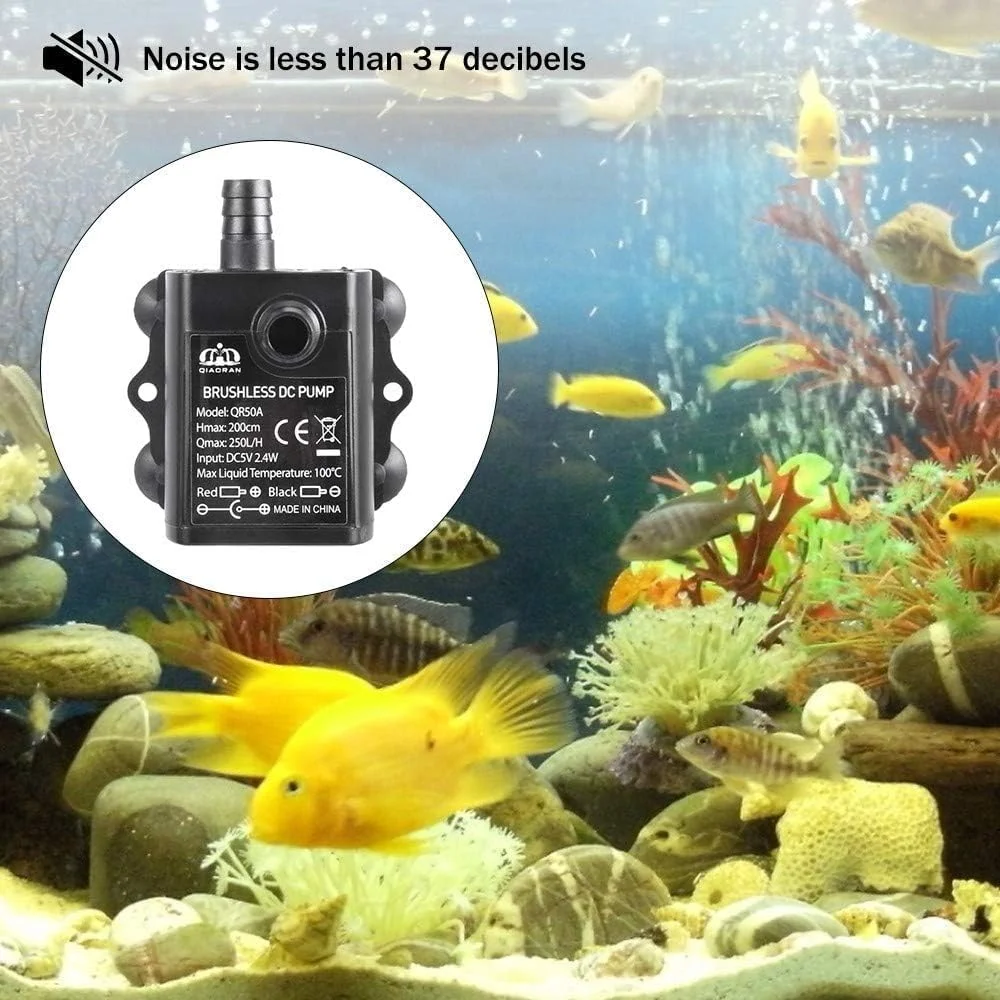 پمپ آب کوچک غوطه ور SYOSI با ظرفیت 250 لیتر در ساعت و ارتفاع عمودی 2 متر - پمپ چرخشی فوق العاده بی صدا برای آکواریوم، مخزن ماهی و فواره پمپ آب کوچک غوطه ور SYOSI با ظرفیت 250 لیتر در ساعت و ارتفاع عمودی 2 متر - پمپ چرخشی فوق العاده بی صدا برای آکواریوم، مخزن ماهی و فواره