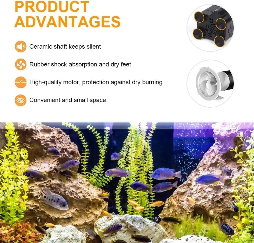 پمپ آب غوطه ور SYOSI، پمپ مکش پایین ارتقا یافته، پمپ آب USB 150 لیتر در ساعت برای آکواریوم، مخزن ماهی، مجسمه و هیدروپونیک برای آکواریوم فواره حوض باغ DC 5V