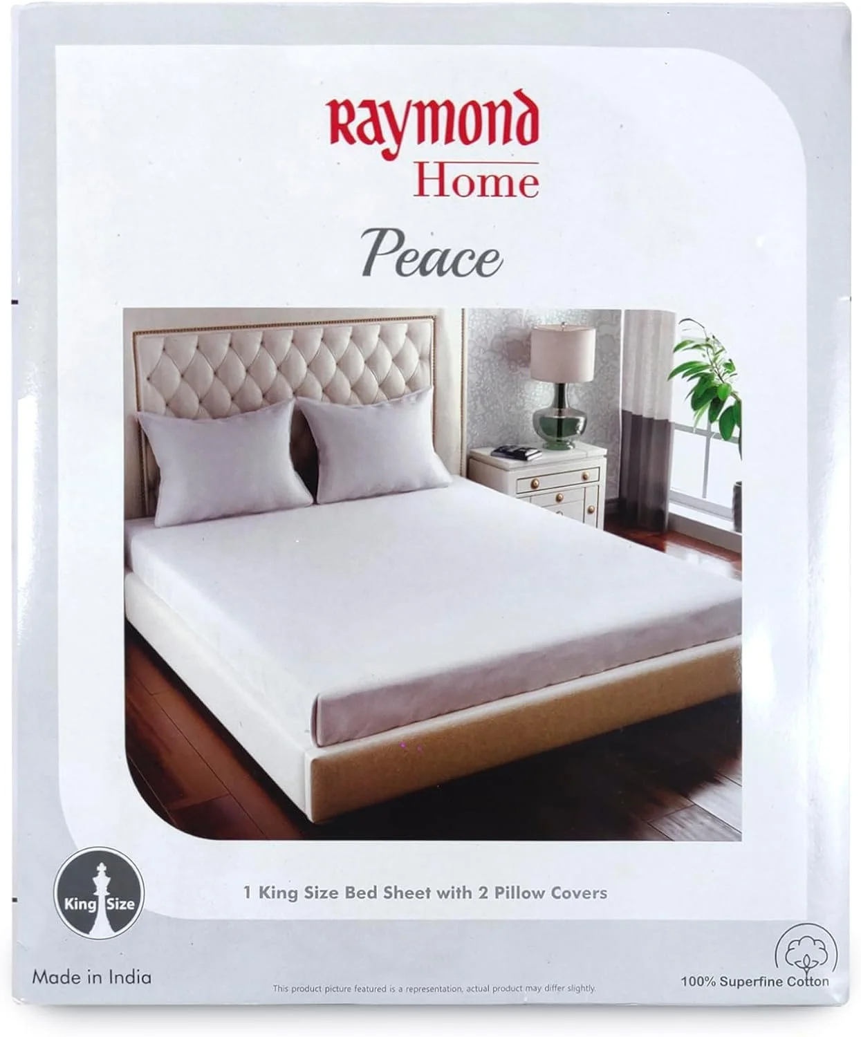 ملحفه تخت یک نفره ریموند هوم، فوق العاده نرم، 104 نخ، پنبه خالص (274x274 سانتی متر، 50x75 سانتی متر) ملحفه و 2 روبالشی سفید ملحفه تخت یک نفره ریموند هوم، فوق العاده نرم، 104 نخ، پنبه خالص (274x274 سانتی متر، 50x75 سانتی متر) ملحفه و 2 روبالشی سفید